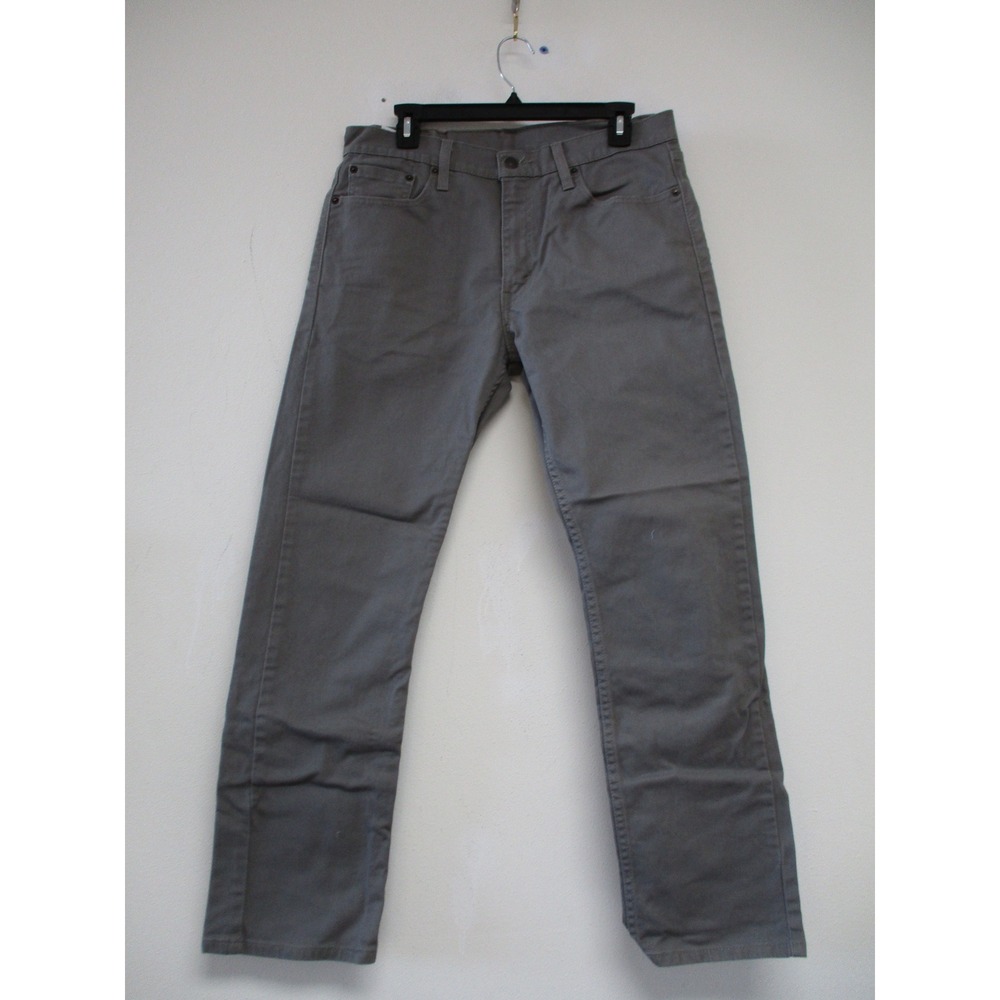 Levi's 513 Slim Straight Pants Mens 33x30 Grey Stretch Casual Workwear Utility